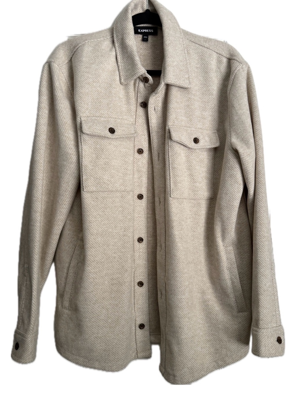 Express Men's Cream Lightweight Jacket - Picture 2 of 6